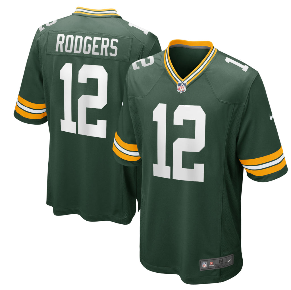 Aaron Rodgers Green Bay Packers Game Player Jersey Green