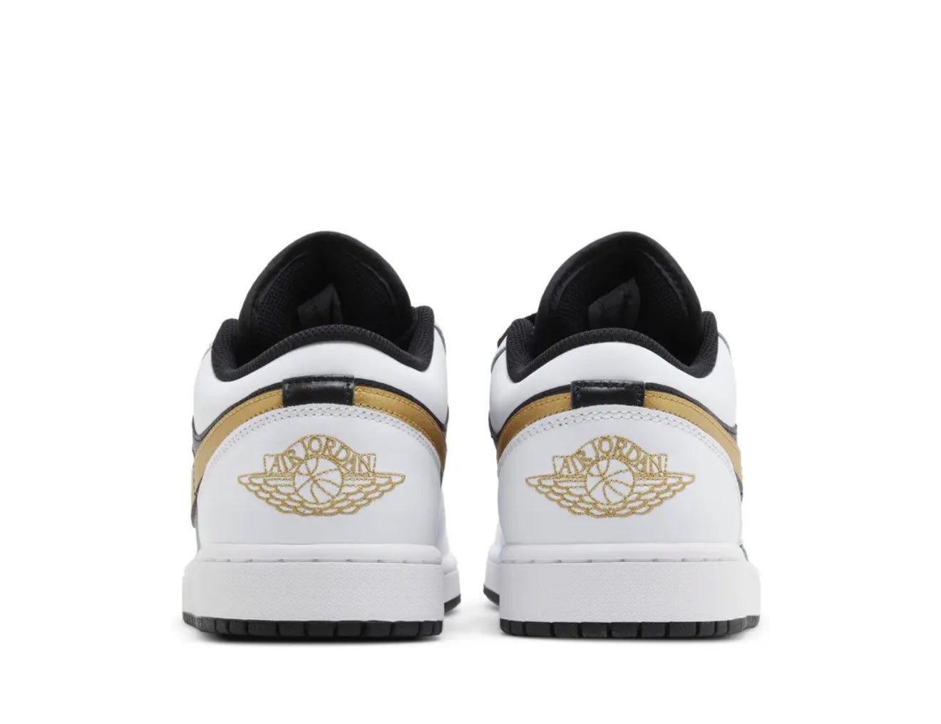 Jordan 1 Low "White/Metallic Gold/Black" Men's Shoe