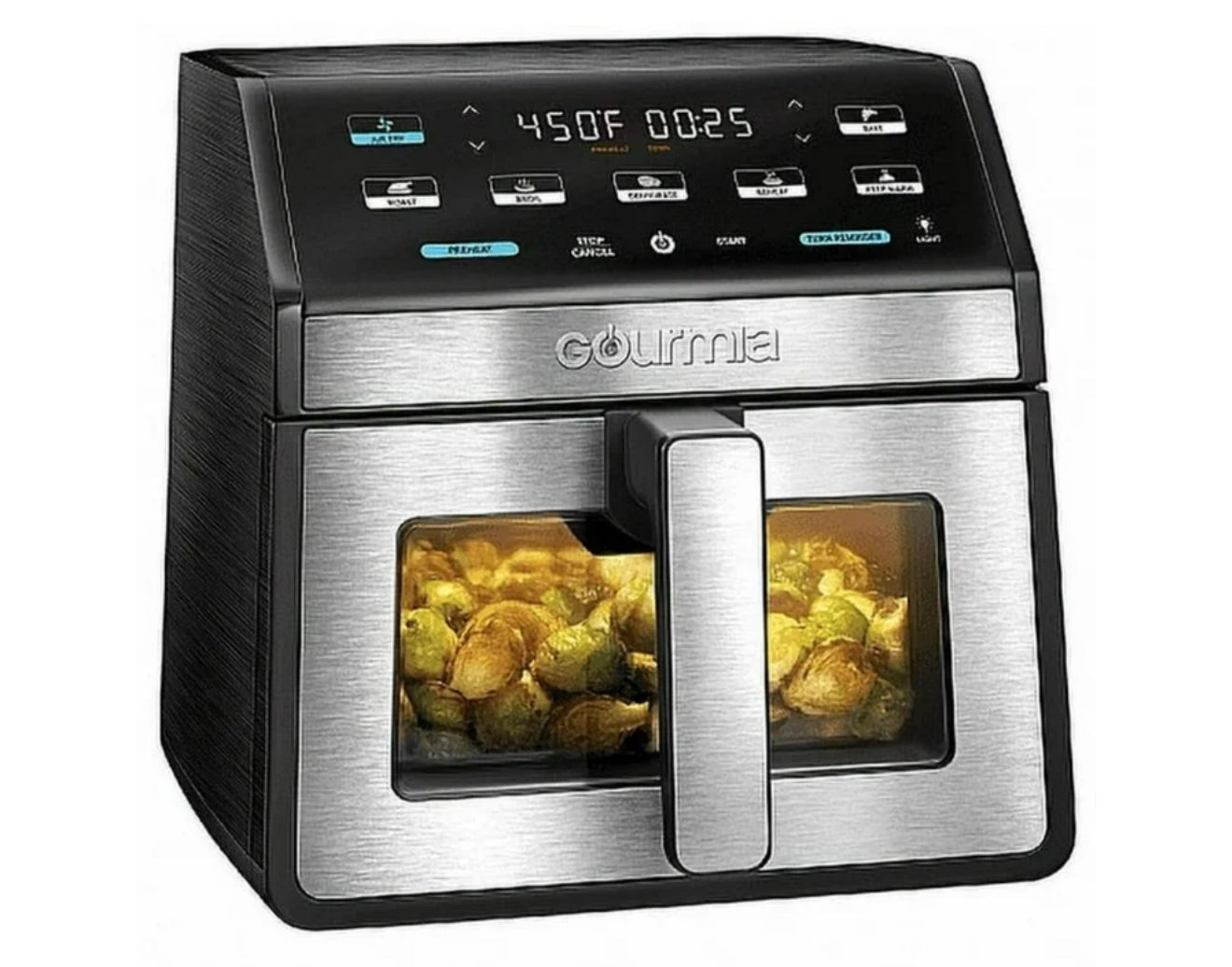 Gourmia Digital 8 qt Air Fryer, Black - Window, Light.
