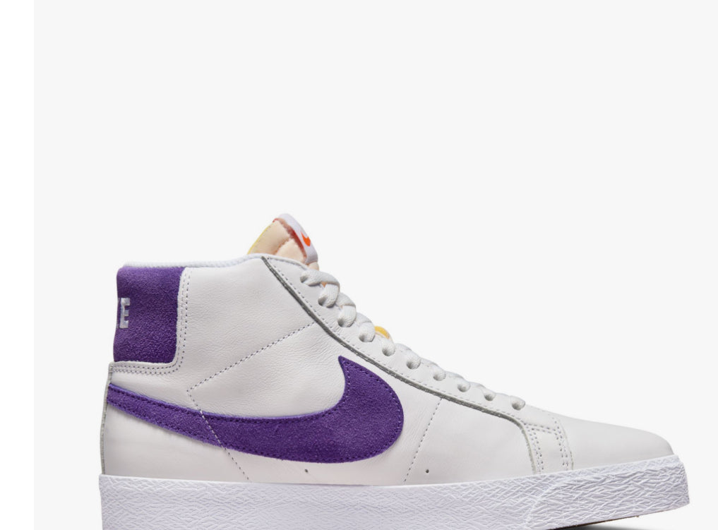 NIKE SB ZOOM BLAZER MID (WHITE/ COURT PURPLE)
