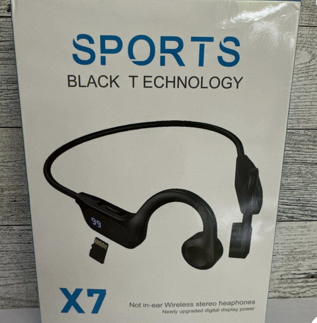 Sports Black Technology NOT in-Ear Wireless Stereo Headphones Model:X7