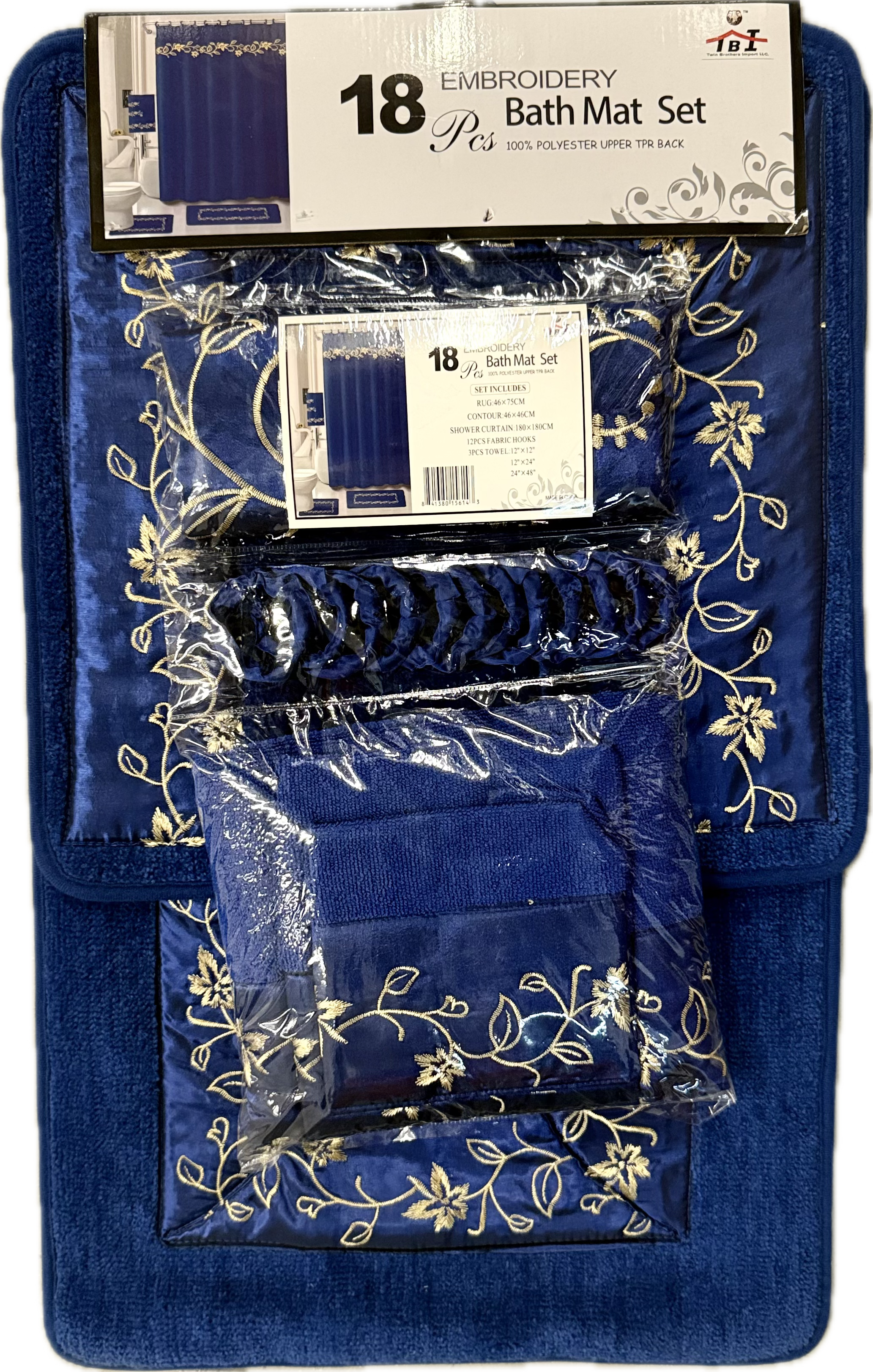 18pc Embroidery Bath Sets
