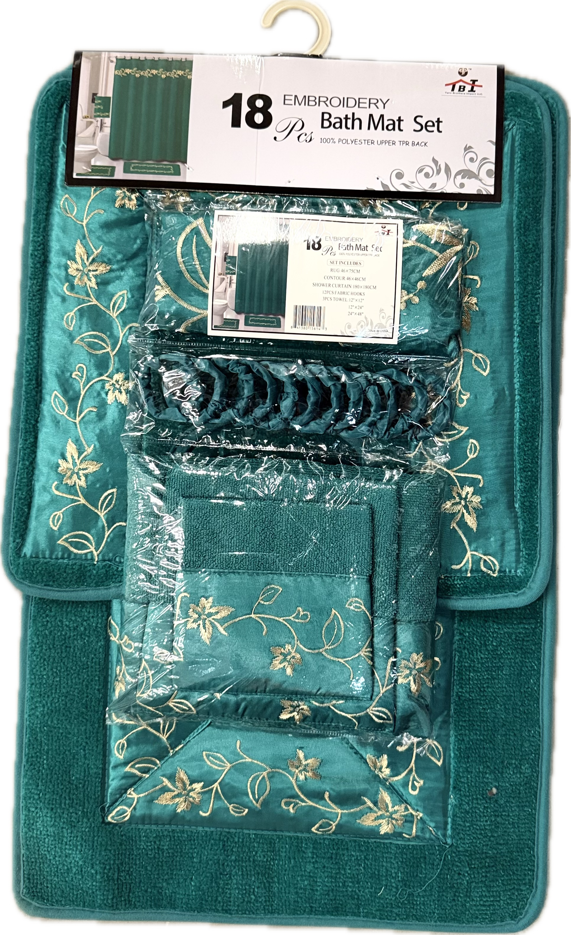18pc Embroidery Bath Sets